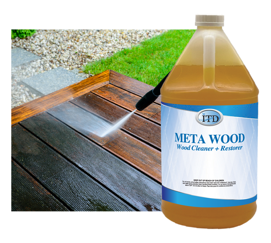 Meta Wood - Wood Cleaner + Restorer - Pressure Washing Chemicals